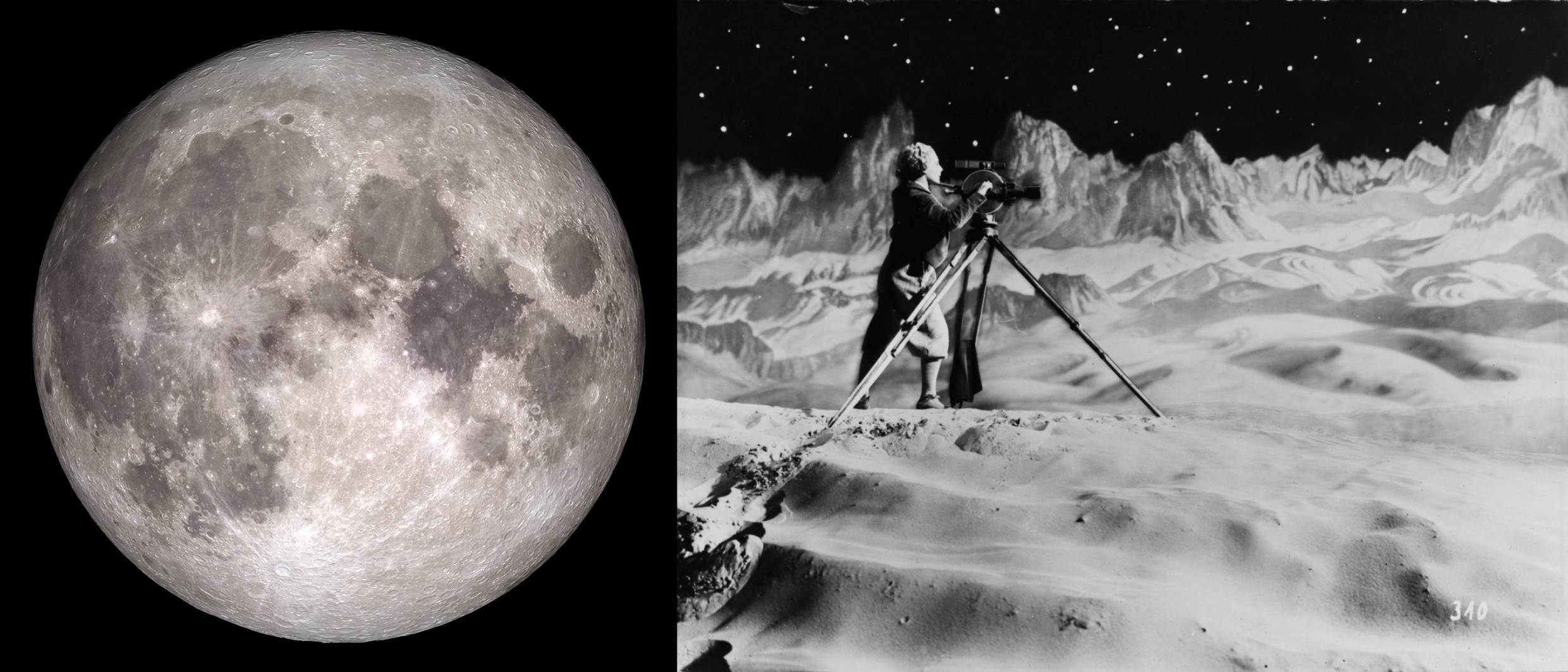© Moon on Christmas 2015 – NASA/Goddard/Lunar Reconnaissance Orbiter © “La femme sur la lune” de Fritz Lang, 1929