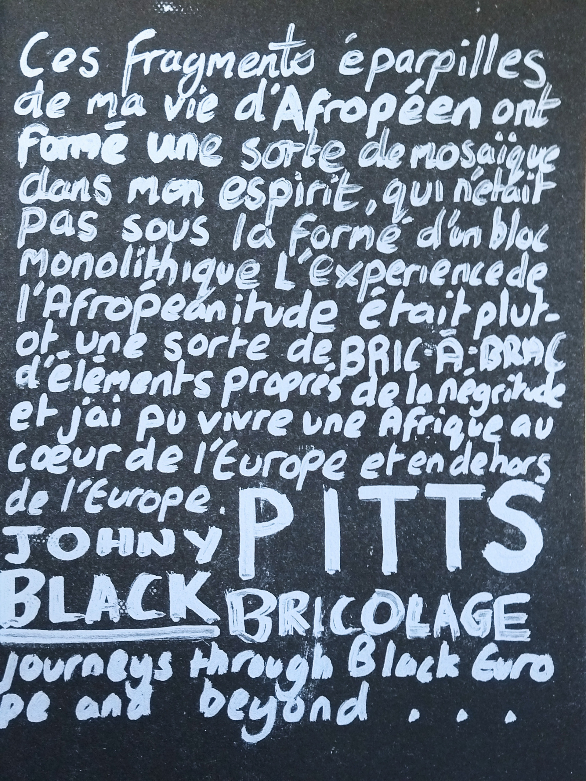 Pitts – Johny Pitts : Black Bricolage ; expo MEP 10/04-24/05/2026